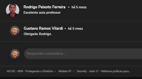 Depoimento aluno