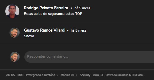 Depoimento aluno