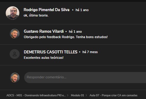Depoimento aluno