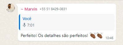 Depoimento aluno